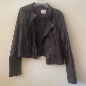 BONGO Brown Vegan Leather Jacket